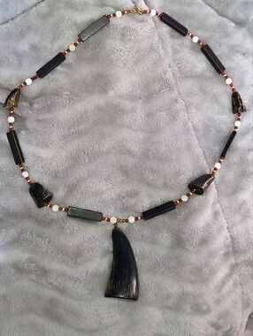 Caribbean Artisan Red Corral Horn-Pendant Necklace